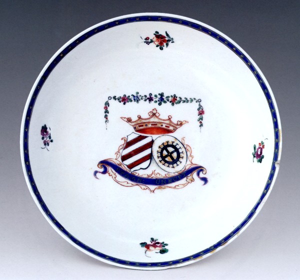 Qianlong period, Armorial famille-rose Plate