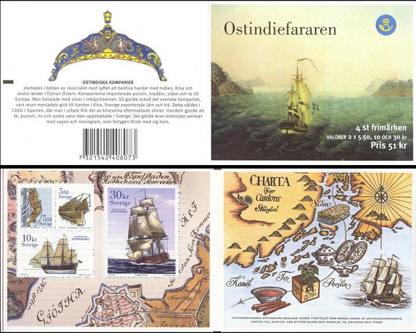 The East Indiaman Götheborg on stamps 4 November 2003
