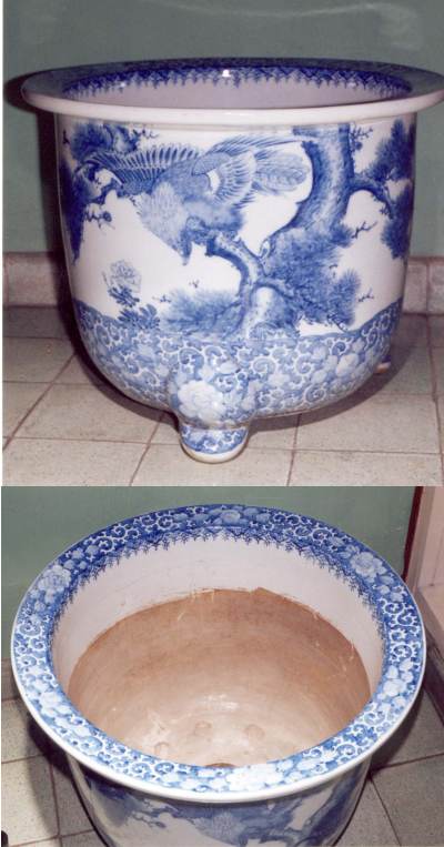 Japanese 'Hibachi' looking flower pot