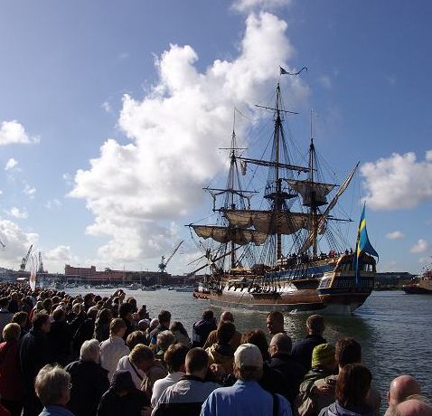 Swedish East Indiaman Gotheborg III after launch and naming ceremony in 2004