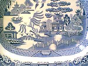 Printed Spode Willow Pattern