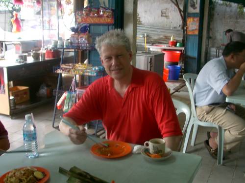 Breakfast in Malacca on the west coast of the Malaccan Peninsula