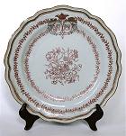 For sale - Armorial plate for Director of
SOIC Sven N Wenngren and
Ulrica Wimnell, c. 1765